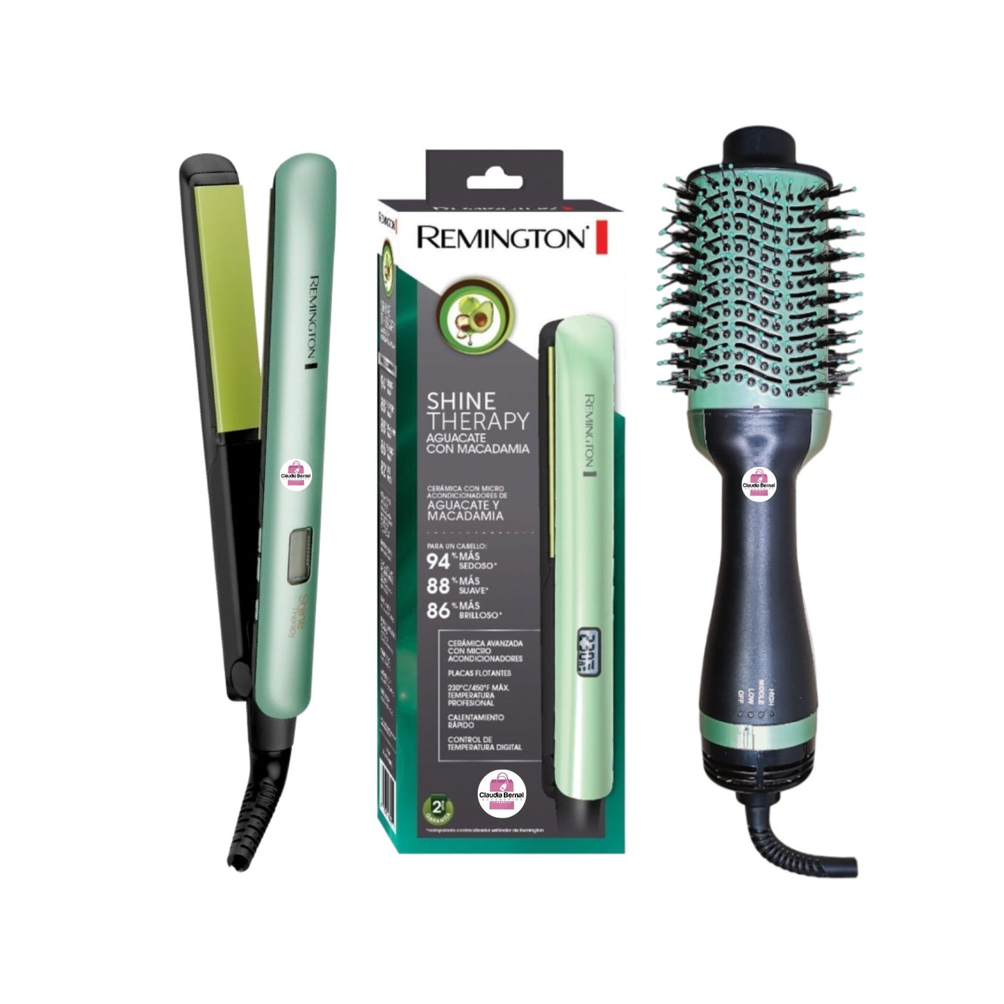 Combo Remington Cepillo Alisador + Plancha Agucate
