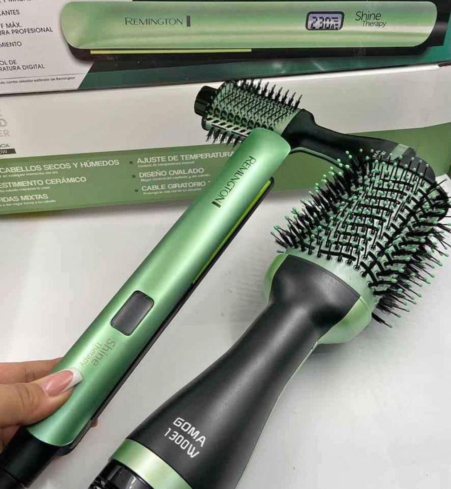 Combo Remington Cepillo Alisador + Plancha Agucate